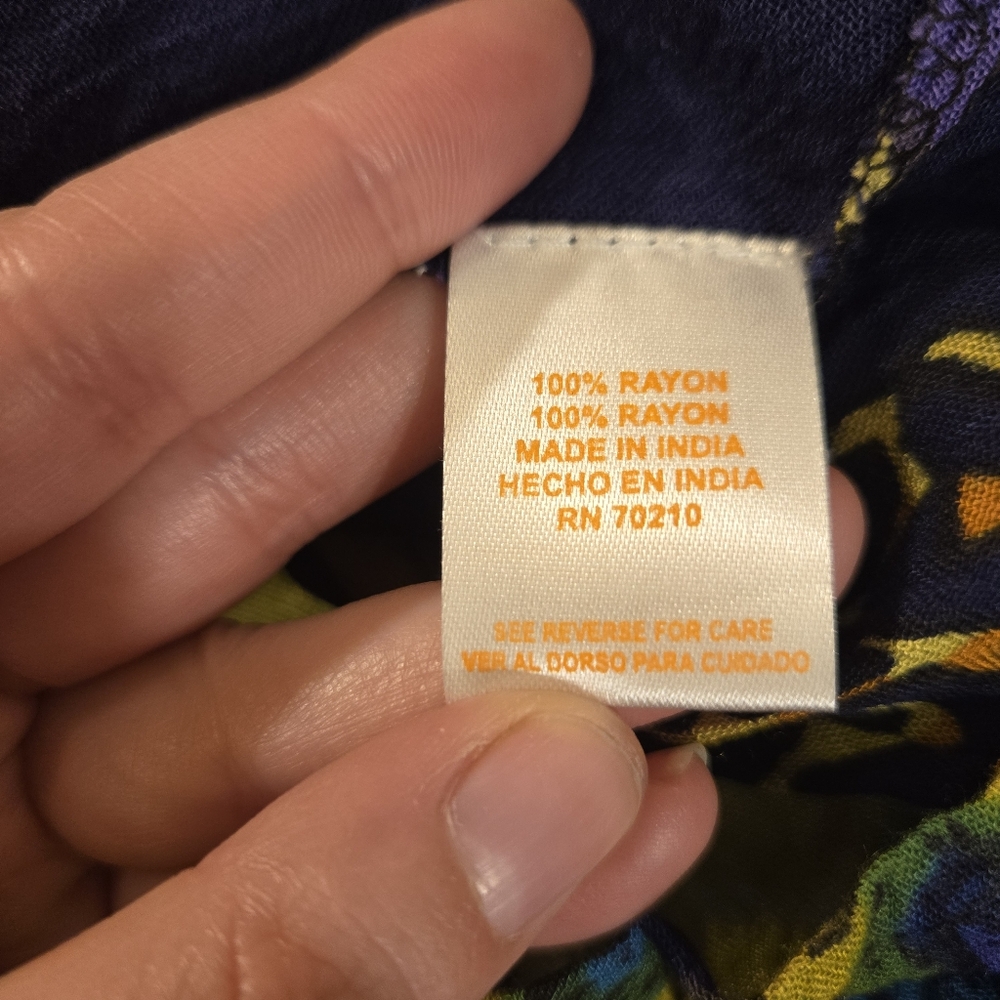 La Cera Womens Blouse Medium Patchwork Button Fro… - image 6